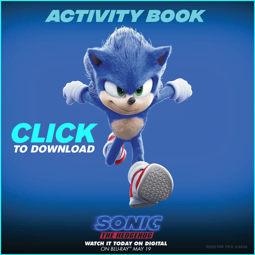 Sonic the hedgehog free printable activity book