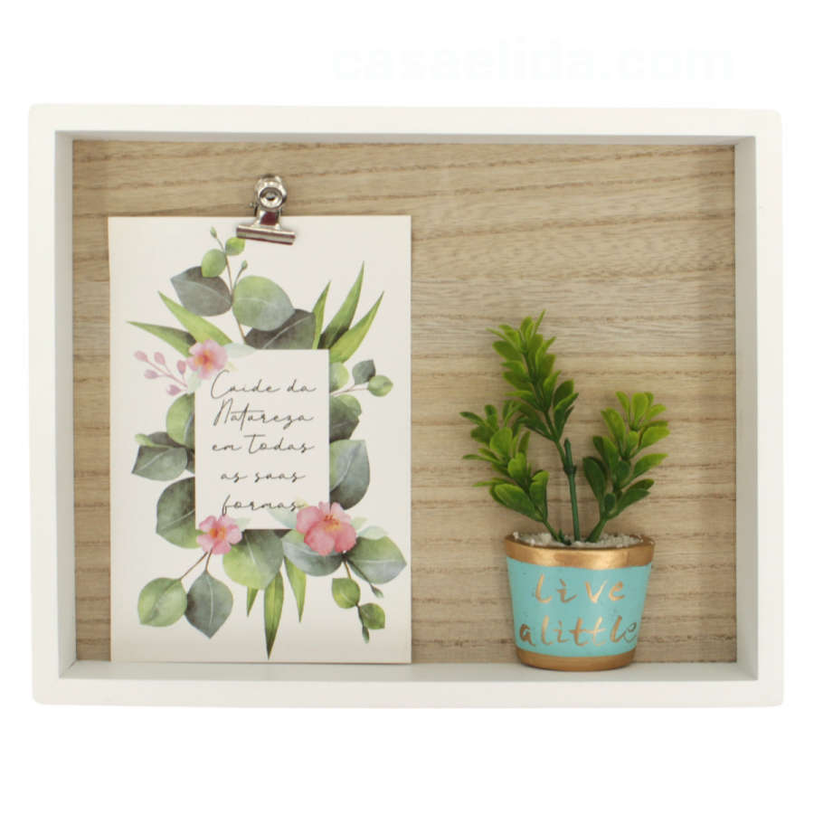 Marco decorativo blanco, 20x25cm, madera mdf