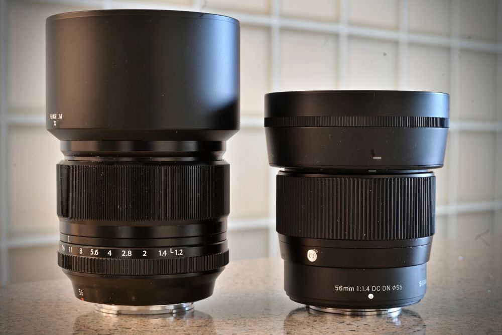 Fujinon 56mm Vs Sigma 56mm Side