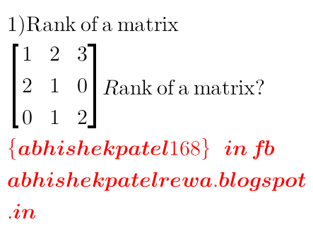 matrix math