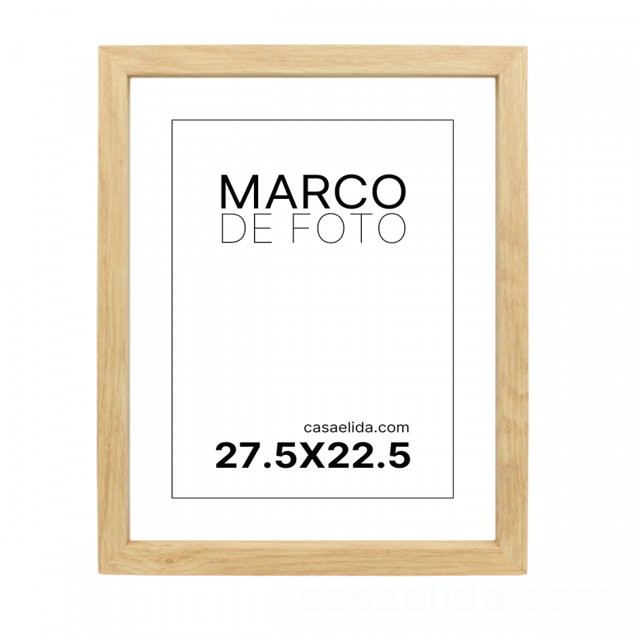 Marco de foto beige, 27.5x22.5cm, madera mdf