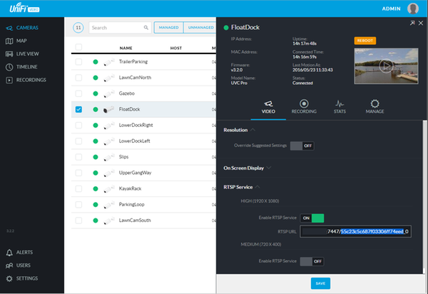 UniFi Video NVR Driver – Greenfield Solutions