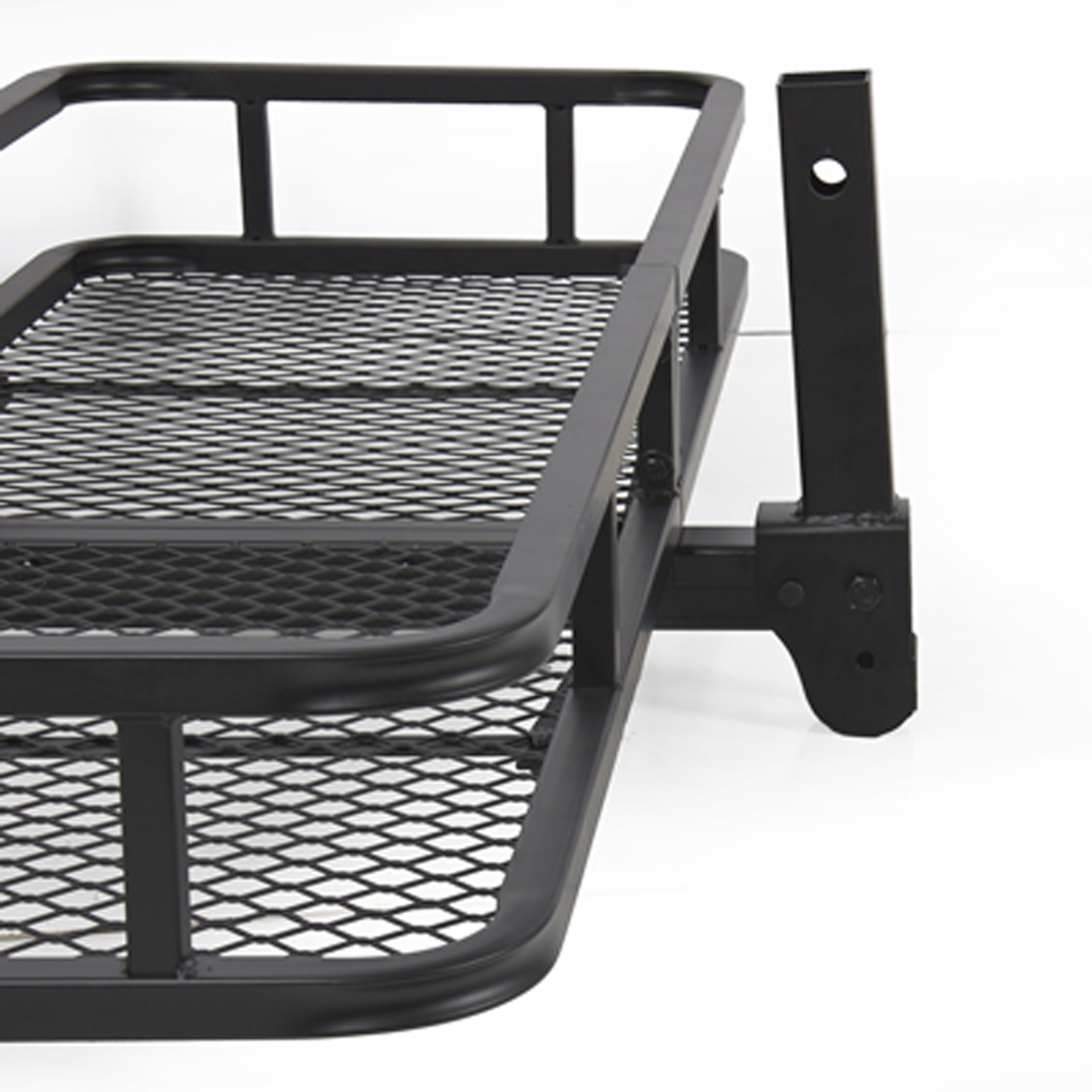 BCP 60x20in Folding Steel Cargo Carrier Basket w/ 2in Receiver Black