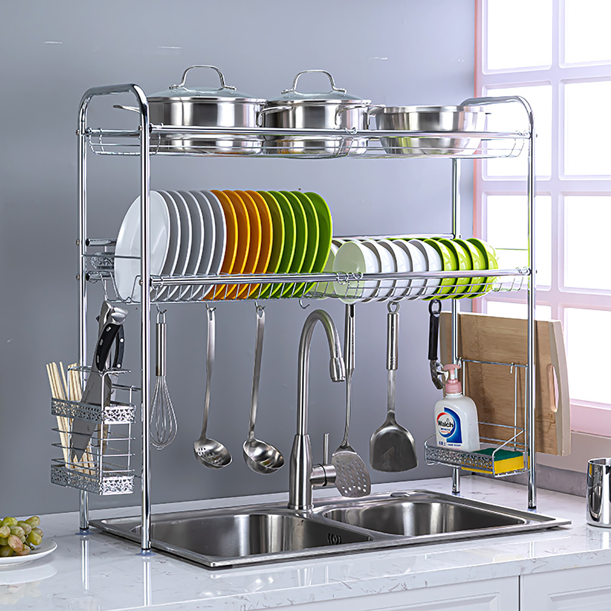Parts & Accessories 2Tier Stainless Steel Over Sink Dish Drying Rack Holder was listed for R1