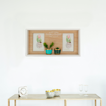 Marco decorativo blanco, 20x40cm, madera mdf