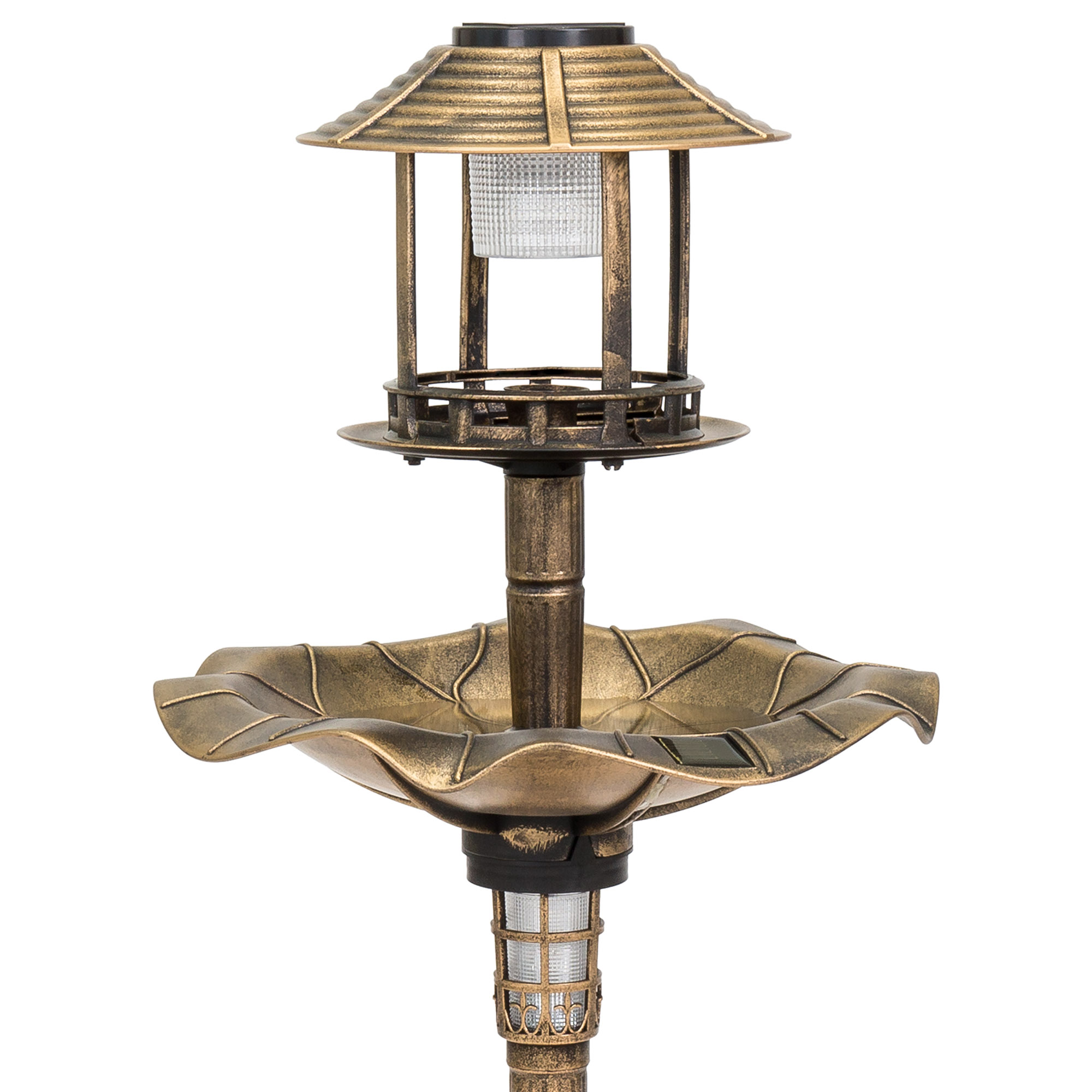 BCP Solar LED Bird Bath w/ Planter 842957111244 eBay