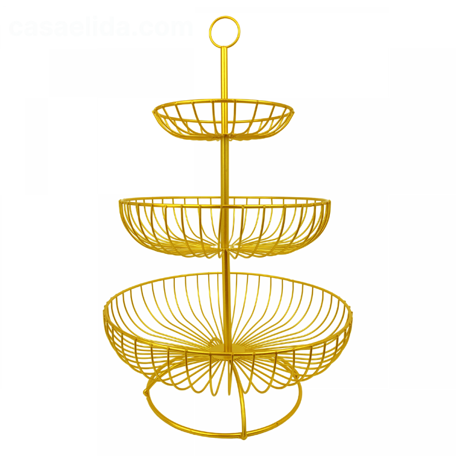 Frutero de 3 niveles 45xØ30cm, metal