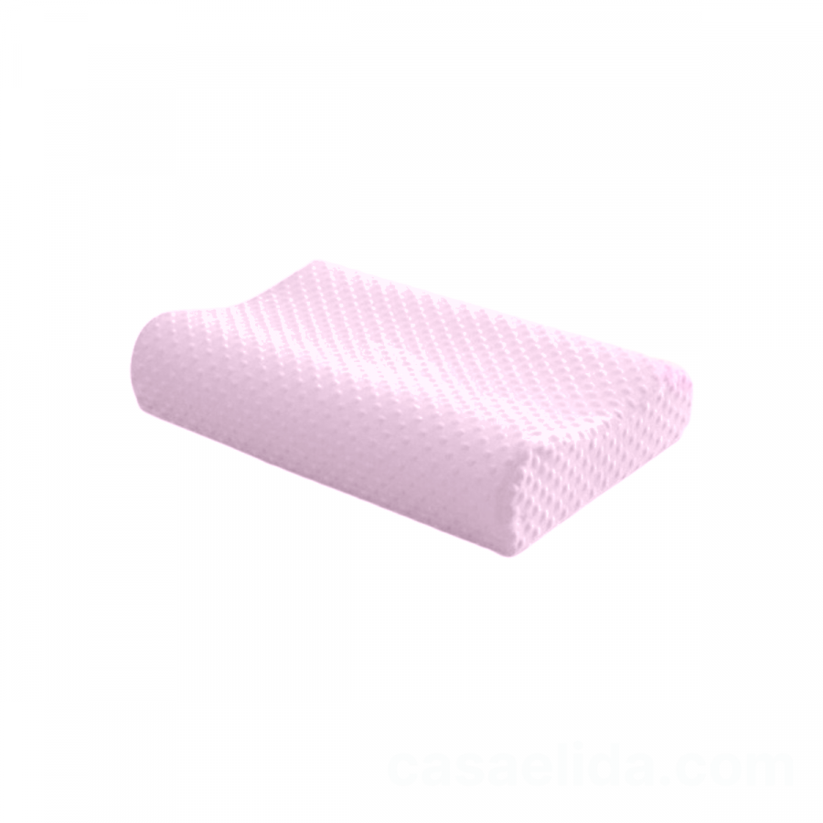 Almohada ergonómica rosado, 10x46x30cm