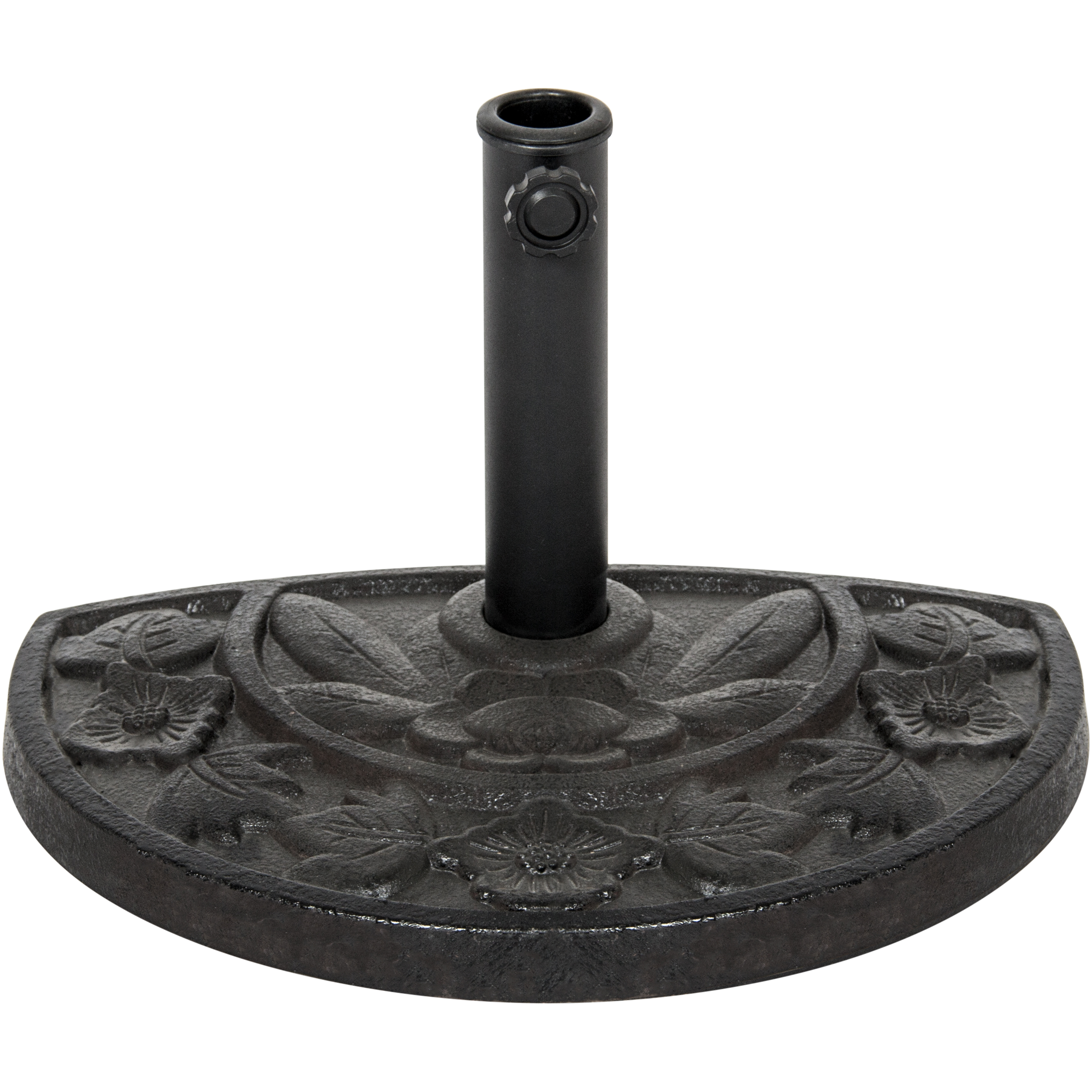 BCP 19in Resin Half Patio Umbrella Stand Base for Standard Pole Sizes