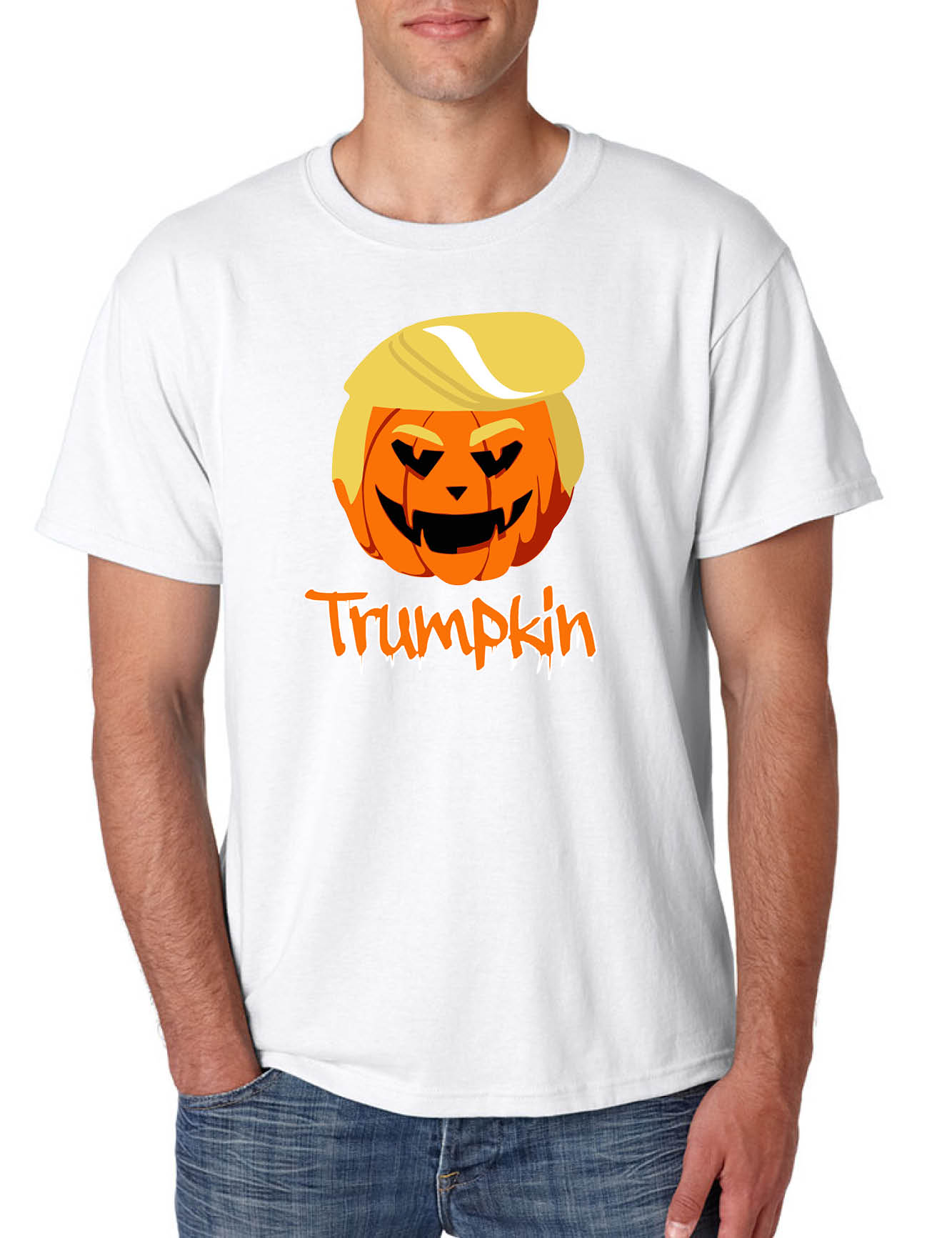 NEW Men's T Shirt Trumpkin Trendy Trump Halloween Shirt Funny Pumpkin ...