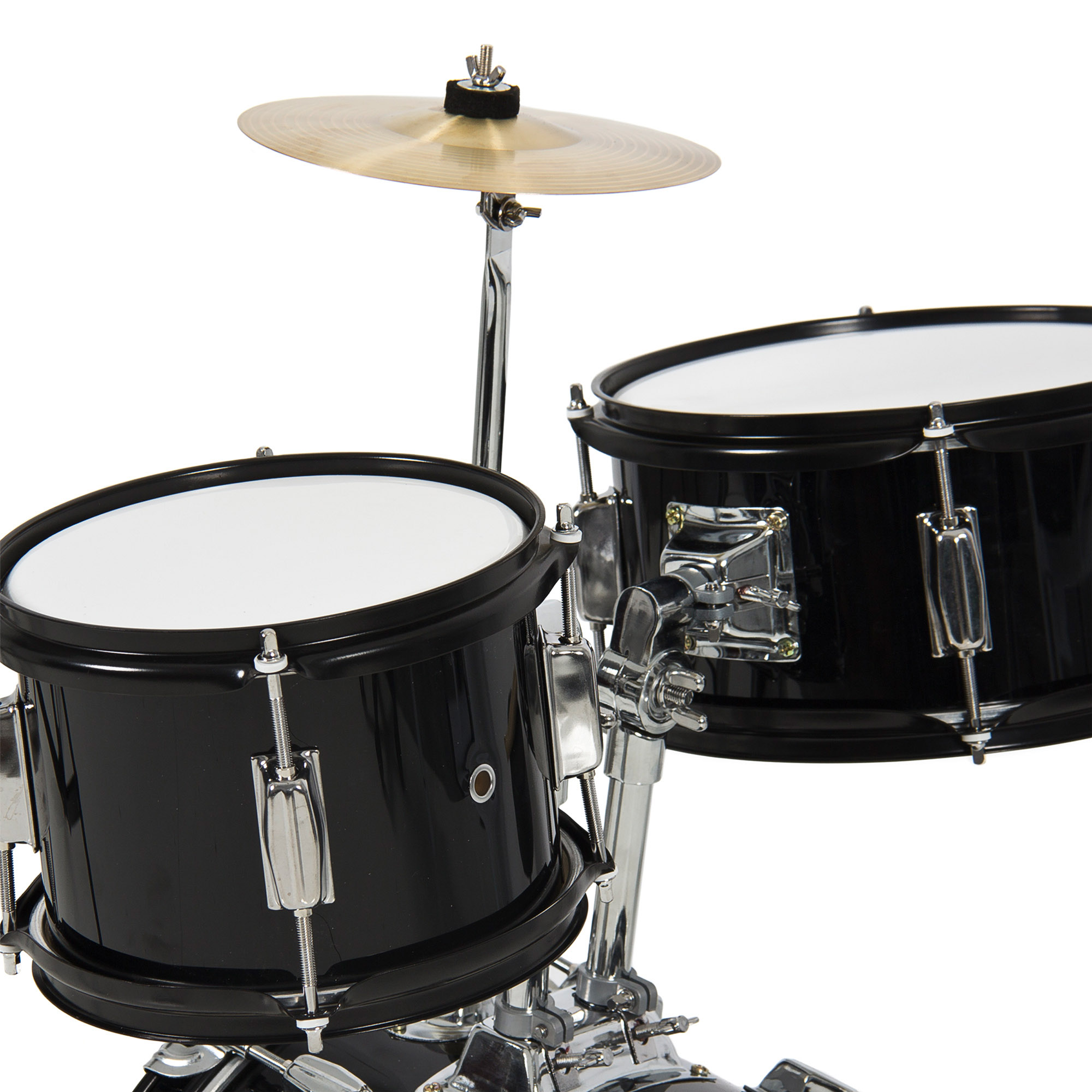 BCP 3Piece Beginner Kids Jr. Drum Set w/ Stool, Pedal, Sticks Black