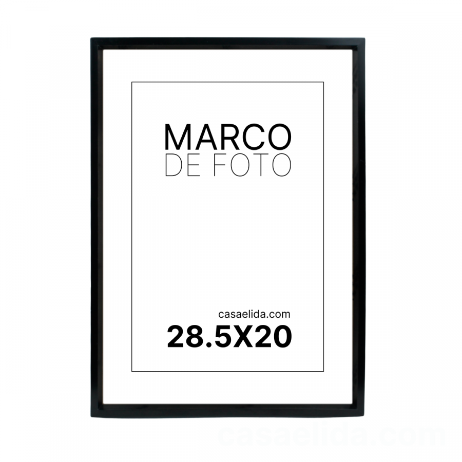 Marco de foto negro, 30.5x22cm, metal