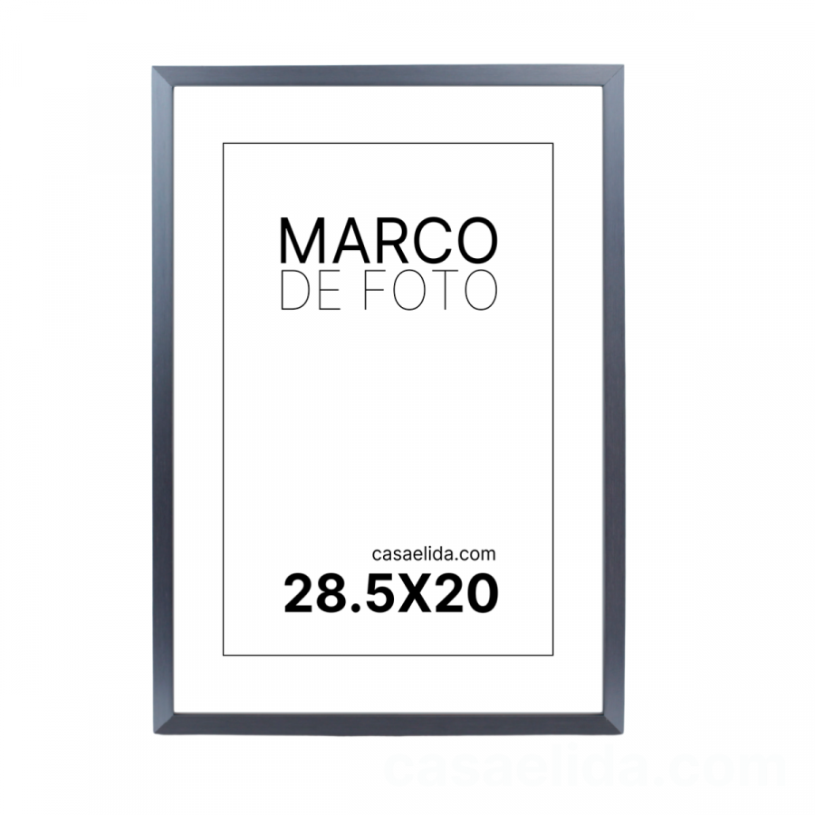 Marco de foto color plateado, 30.5x22cm, metal