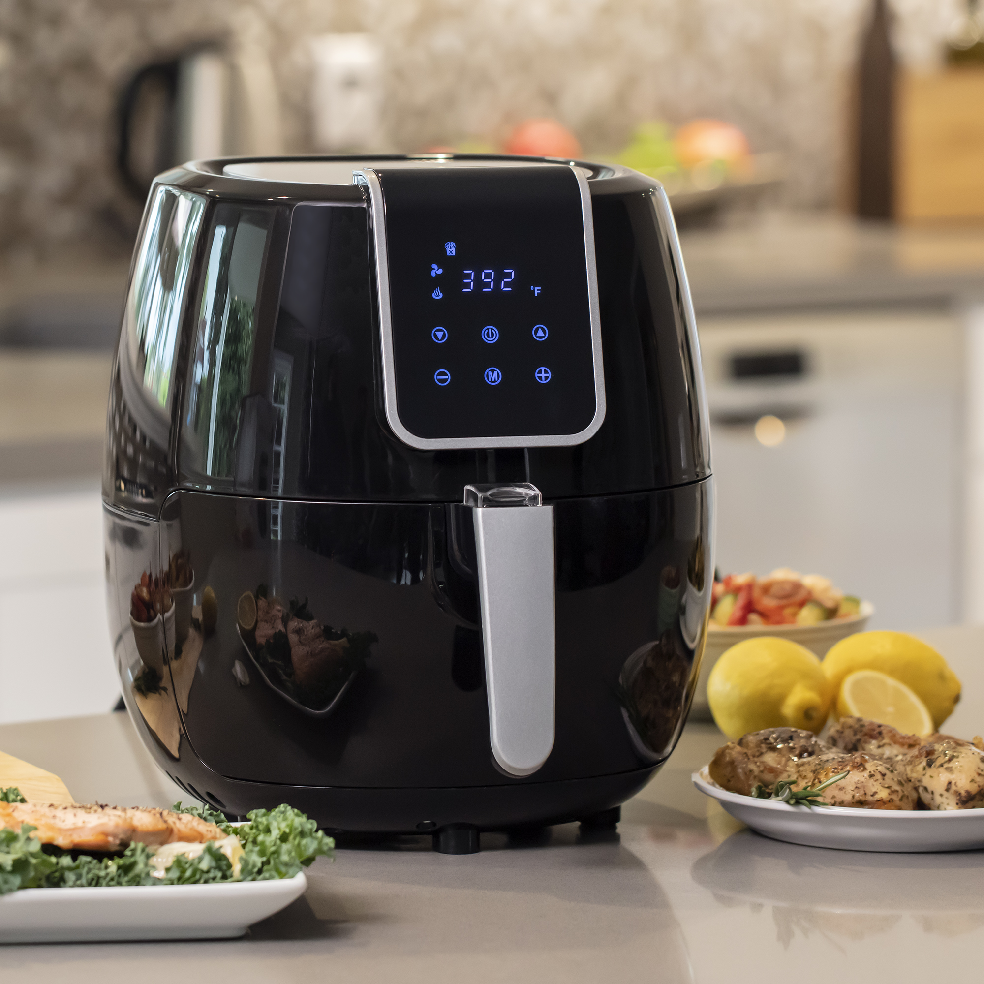 BCP 5.5qt 6-in-1 Digital Non-Stick Air Fryer Appliance w/ LCD Screen ...