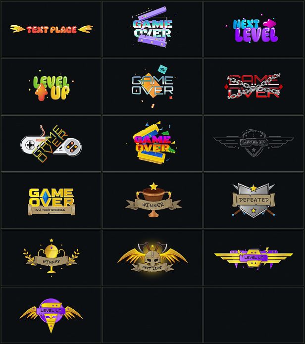 LOOT | 1500+ Elements | Logo, Achivements, Badges, Awards, Medals - 9