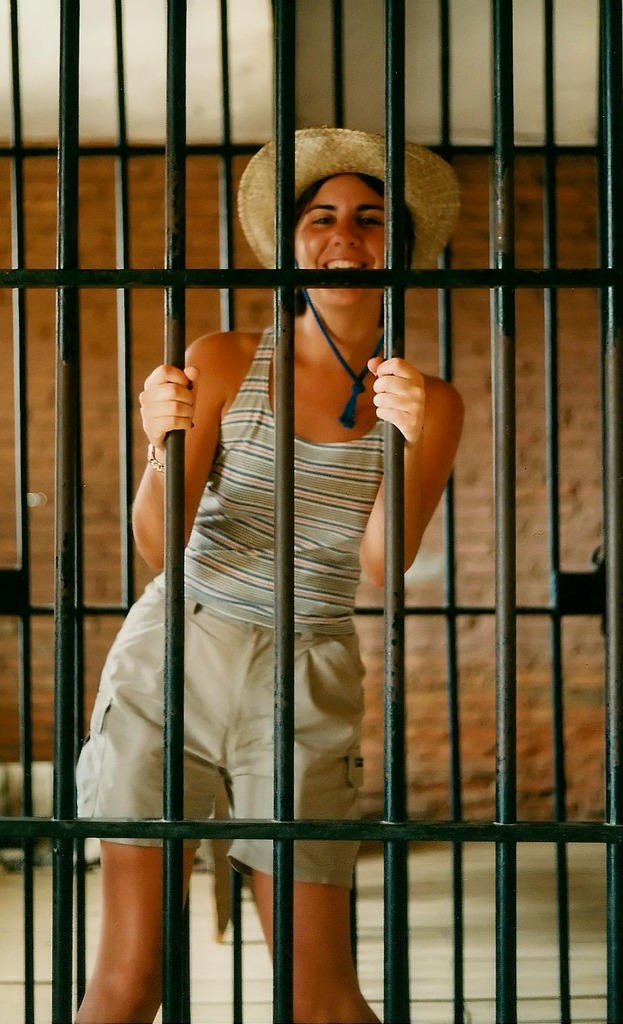 Girl behind bars