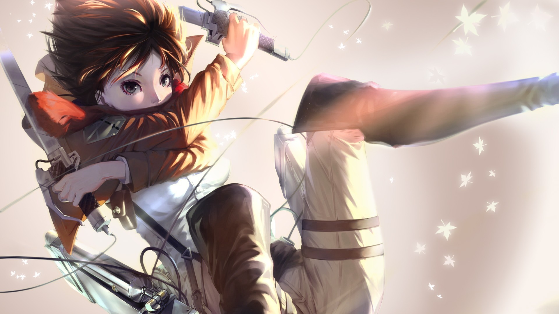 Wallpaper Attack On Titan 400 Shingeki no Kyojin, Mikasa Ackerman, anime girls, anime