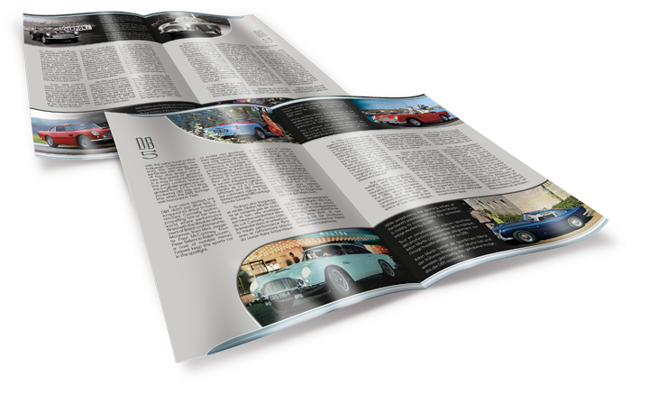 4 pages issues du livret consacré à l'Aston Martin DB5'. ➜ Cliquez pour afficher en HD