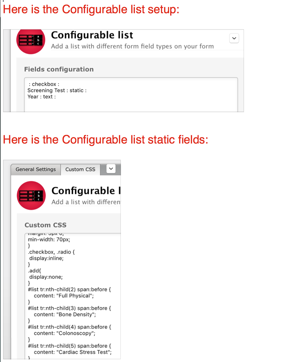 Missing field info using Configurable List Image 2 Screenshot 51