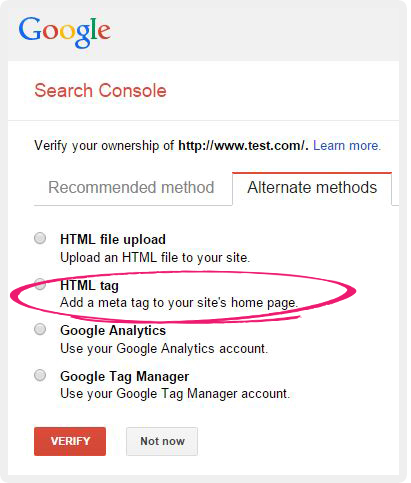 set up Google Search Console