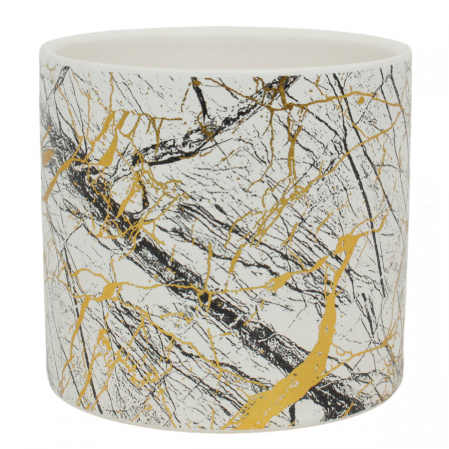 Maceta decorativa 11.5xØ12.5cm, cerámica