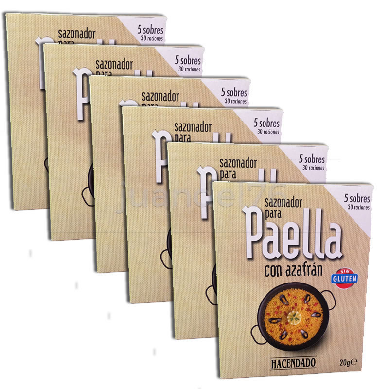 6 PACK SPANISH PAELLA SEASONING MIX WITH SAFFRON, (5 SACHETS / PACK) eBay