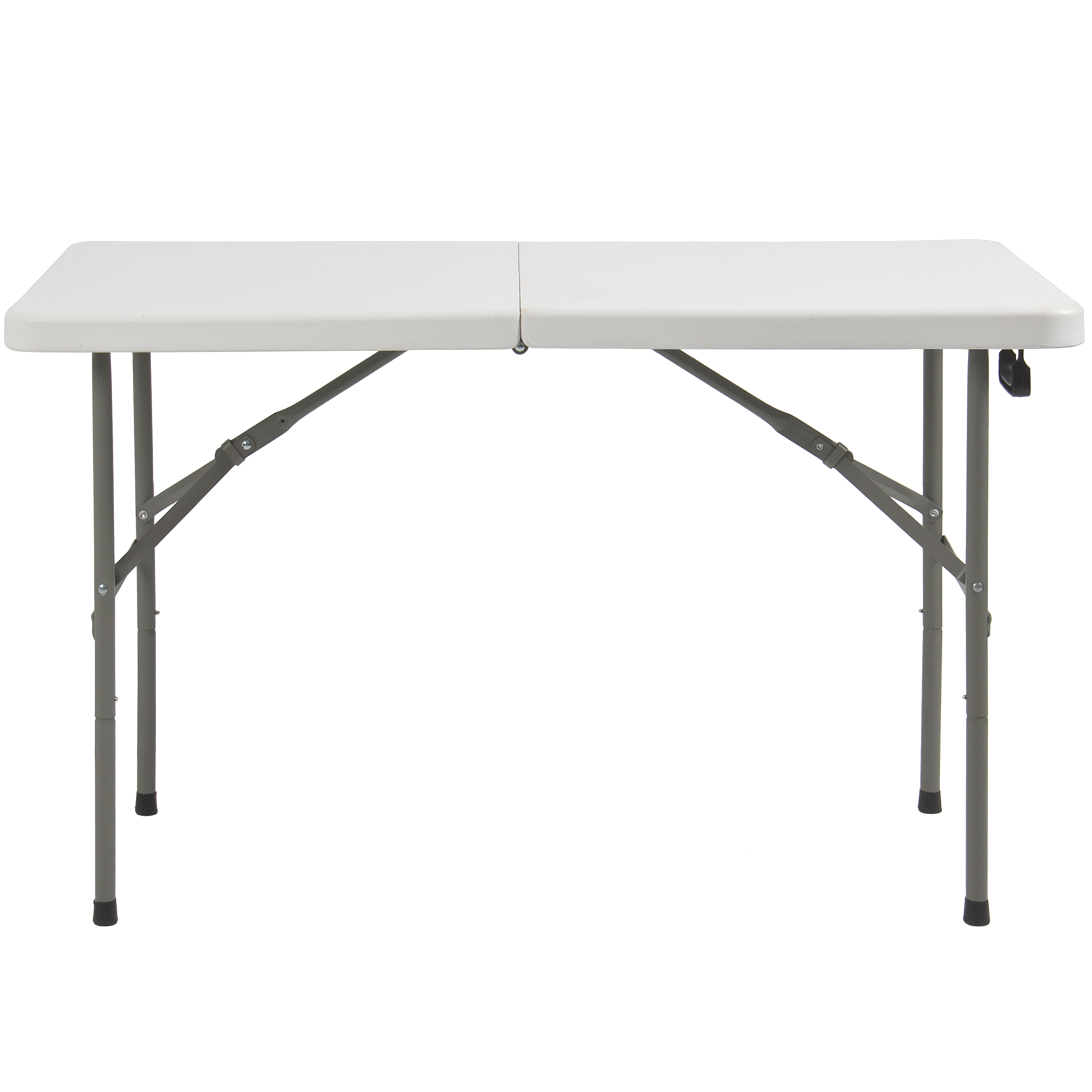 BCP 4ft Portable Folding Plastic Dining Table w/ Handle, Lock White