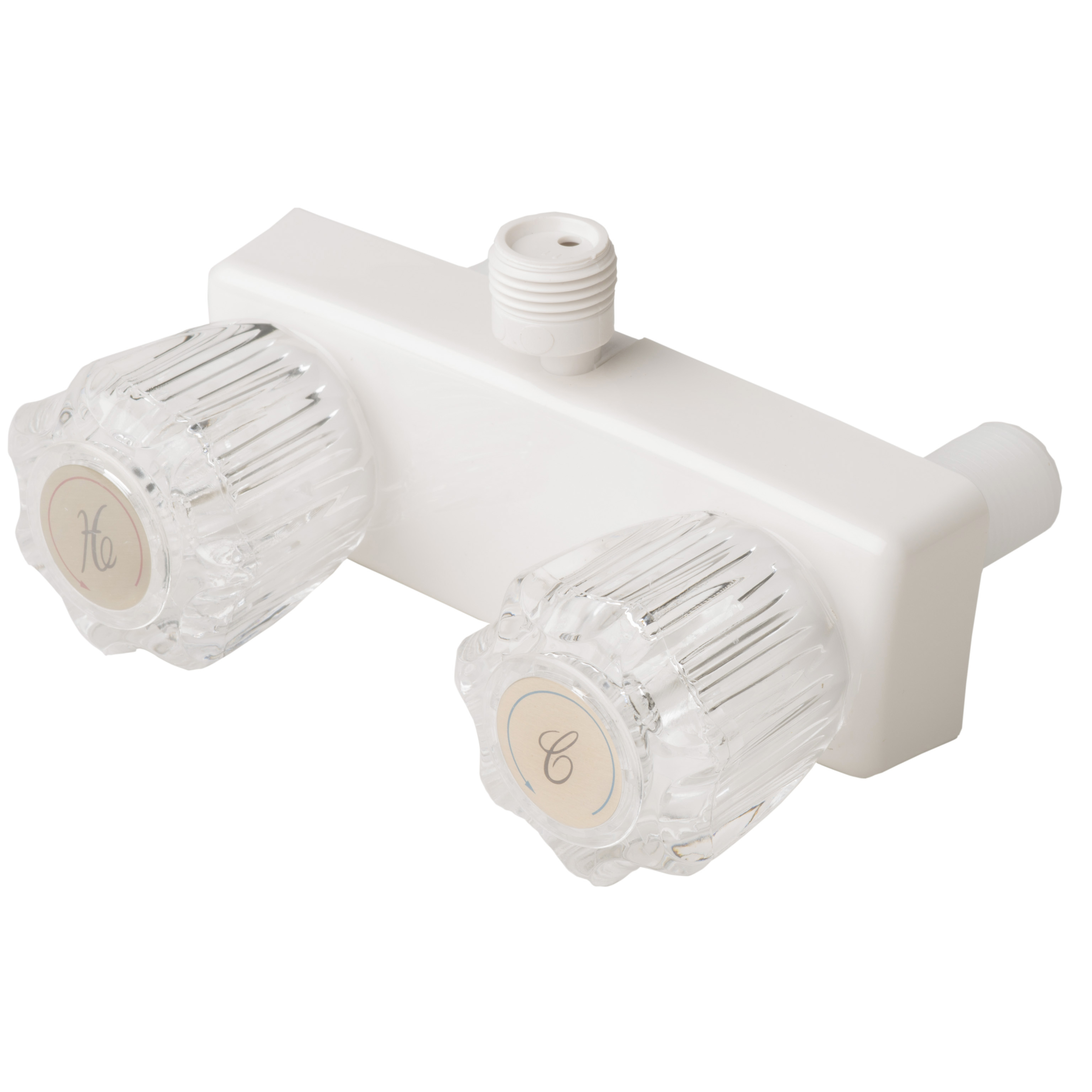 RV/Motorhome Shower Faucet Valve Diverter with Hand Held Shower White
