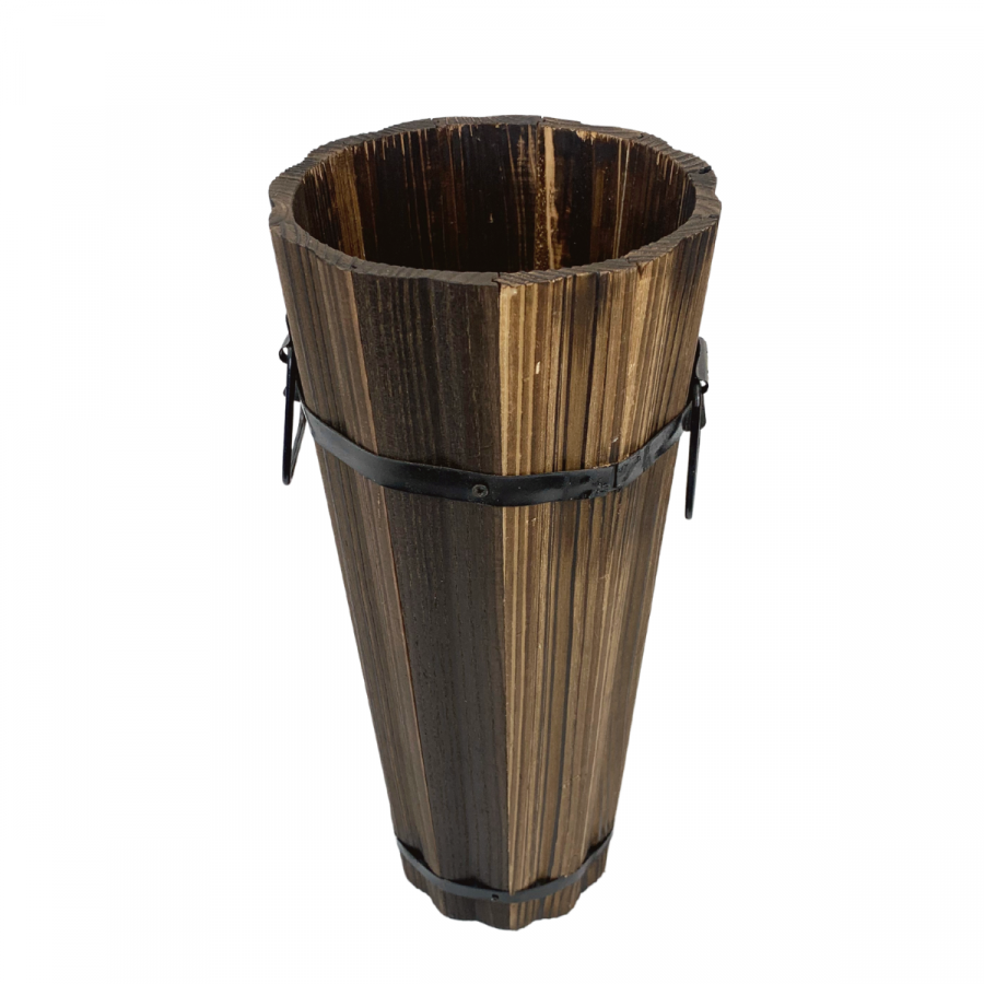 Macetero de madera 38xØ17cm