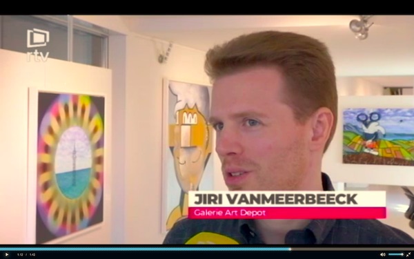 reportage RTV Kamagurka in Art Depot Bonheiden