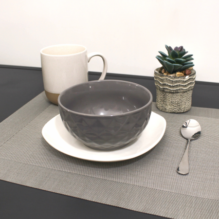 Bowl gris oscuro, 7xØ14cm