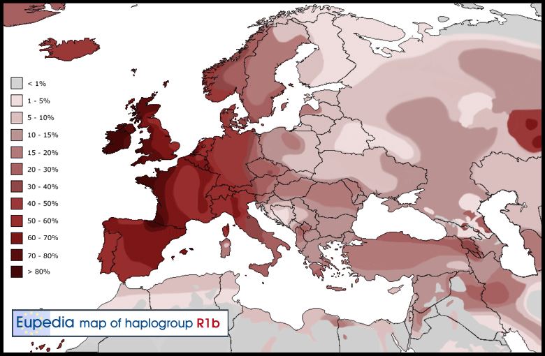 R1b Distribution Map from Eupedia