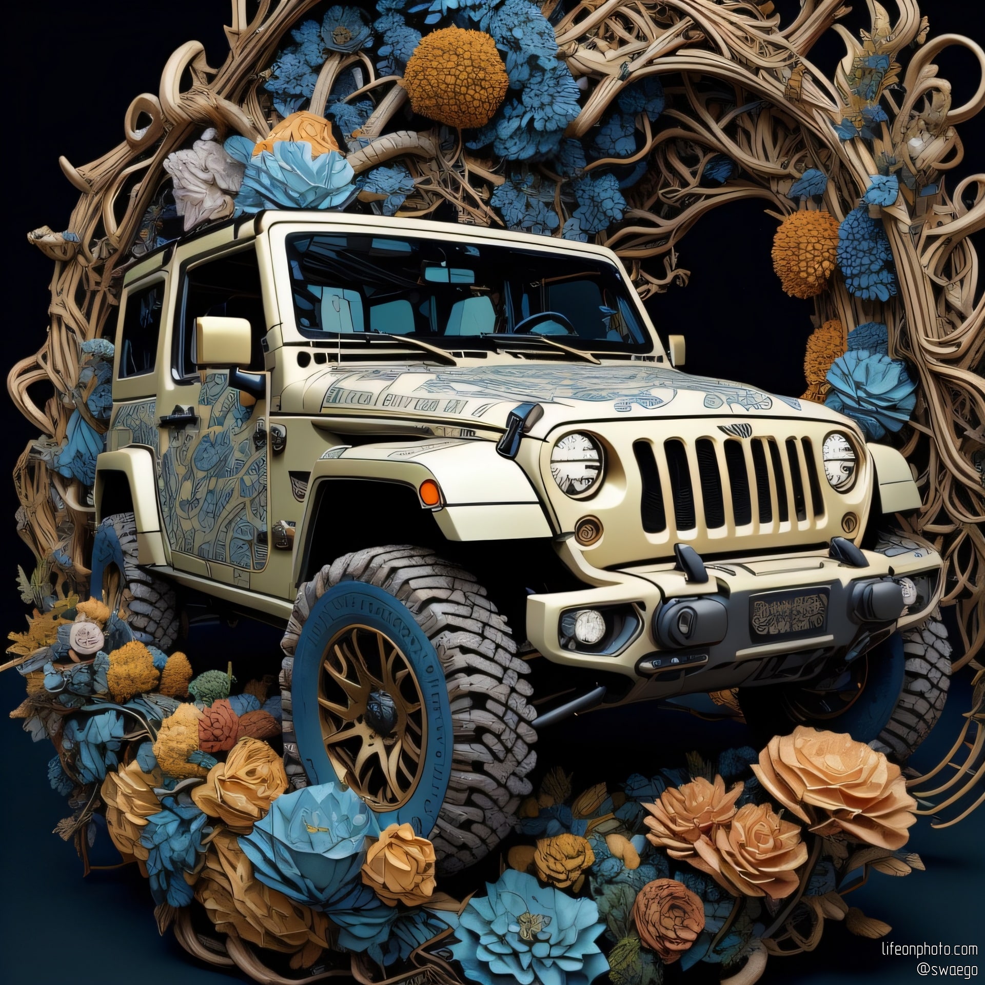 Расписные автомобили (AI)