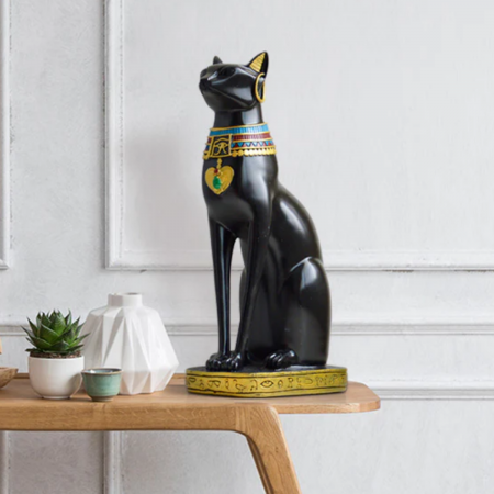 Figura decorativa gato egipcio, 38cm 