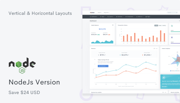 Xeria - Responsive Admin & Dashboard Template - 3