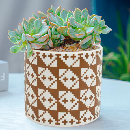 Maceta decorativa 11xØ11.5cm, cerámica