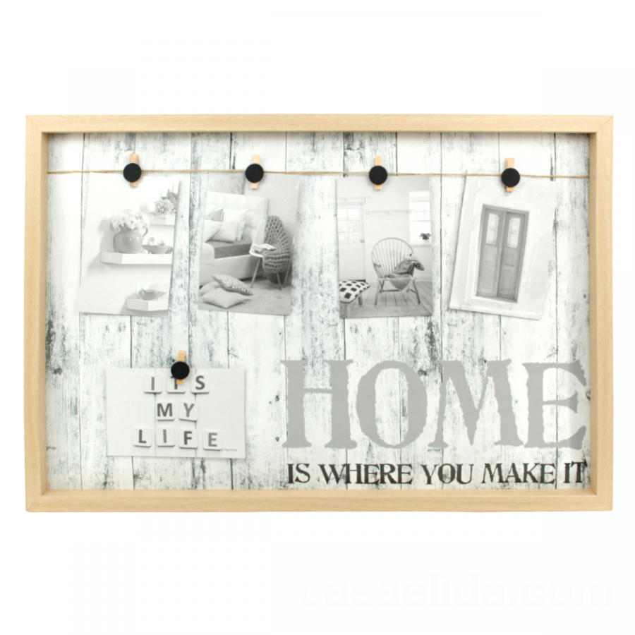 Marco de foto beige, 42.5x62.5cm, madera mdf