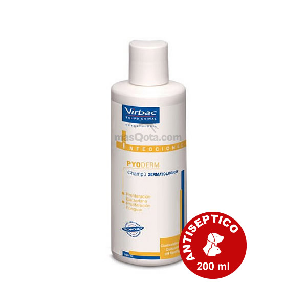 PYODERM VIRBAC CHAMPÚ ANTISÉPTICO CON CLORHEXIDINA (PERROS Y GATOS) 200 ML eBay