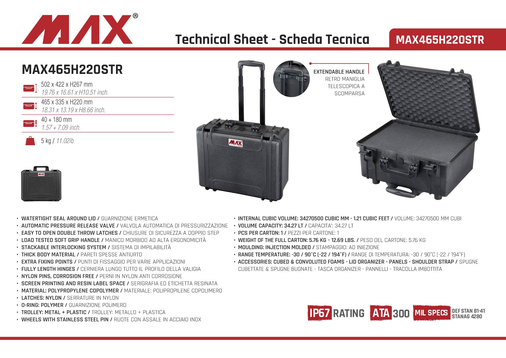 Max Case Max465H220STR