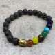 lava stone bracelet - buddha chakhra