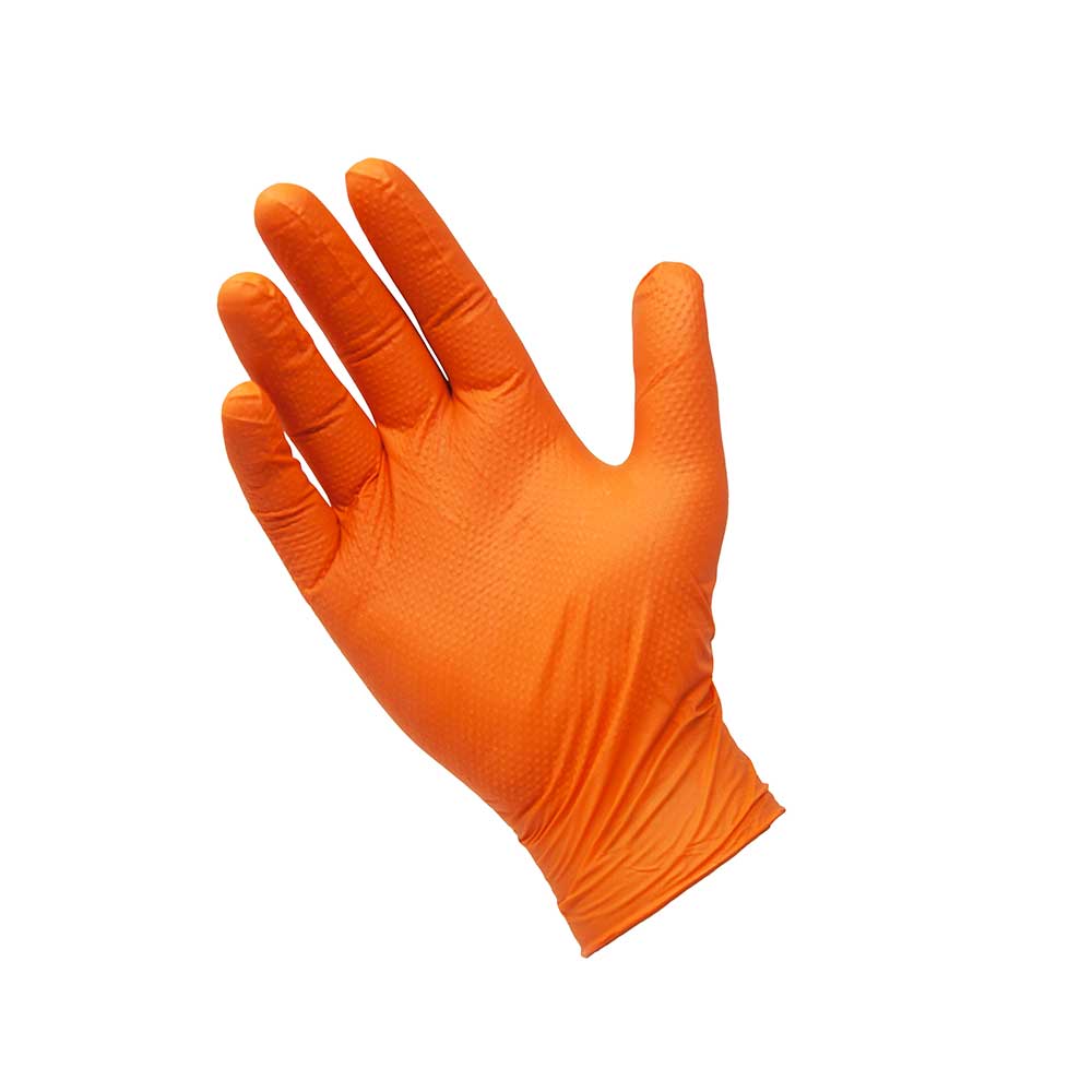 Nitrile Disposable Gloves Powder Latex Free Black Blue Orange Mechanic ...