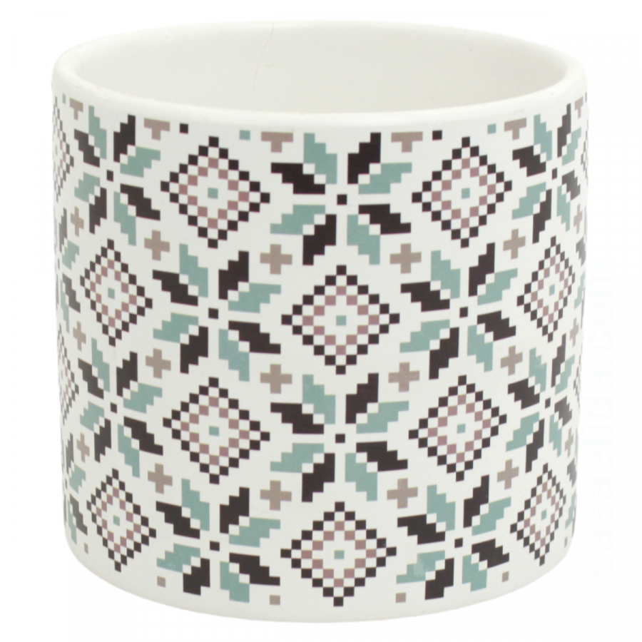 Maceta decorativa 11xØ11.5cm, cerámica