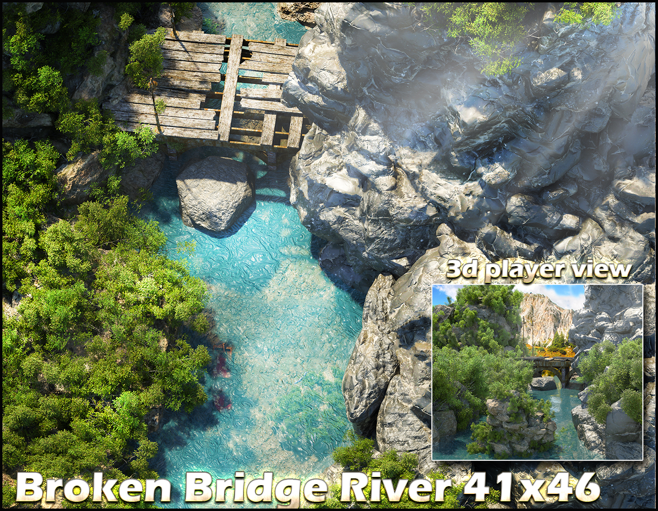 The Broken bridge River