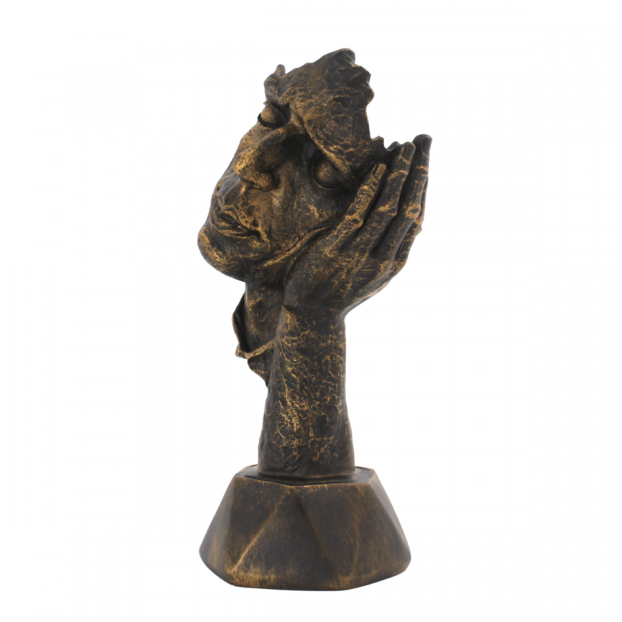 Figura decorativa bronce, 32cm 