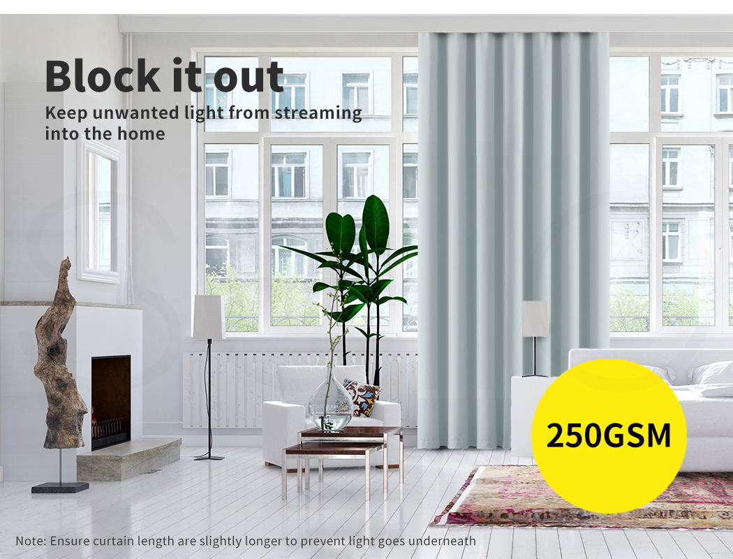 2X Blockout Curtains Blackout Window Curtain Draperies Pair Eyelet Bedroom Decor - Picture 43 of 420