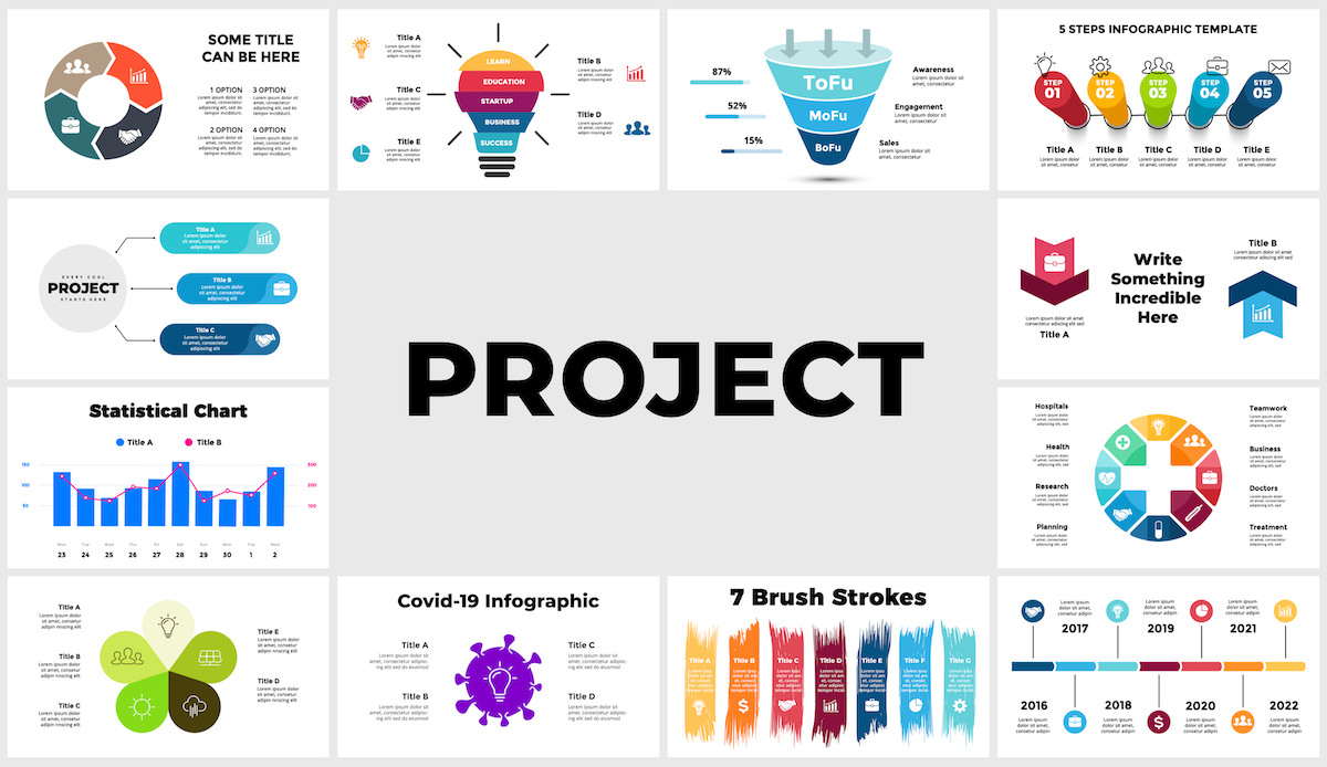 Huge Infographics Bundle! Lifetime Updates! PowerPoint, Photoshop, Illustrator. - 28