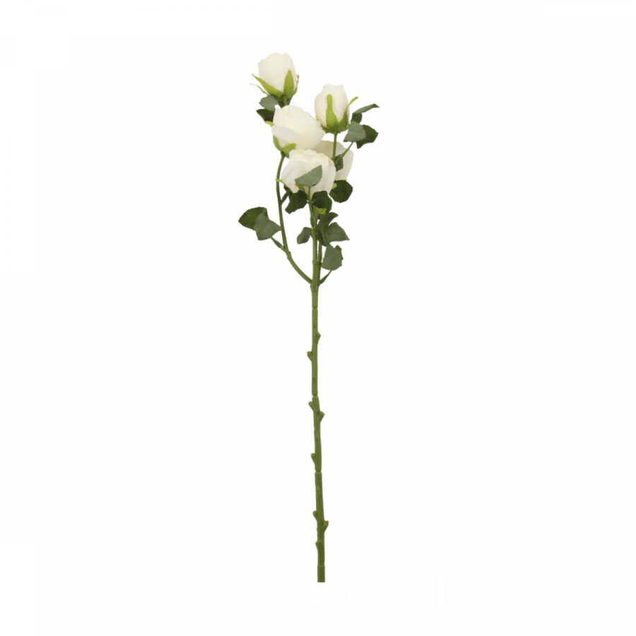 Rama artificial rosas, blanco, 60cm