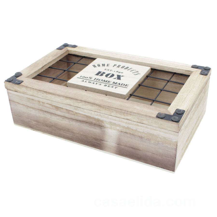 Caja organizadora 7x23x14cm, madera