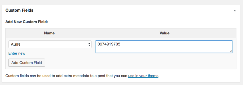 Custom Field Setting