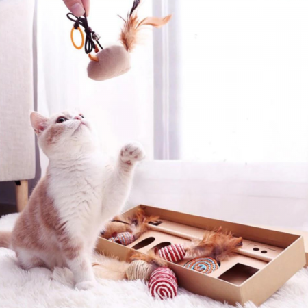 Set de juguetes para gato 7 juguetes